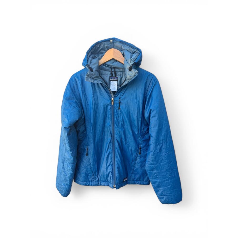 Patagonia Insulated Hooded Jacket Womens Small Blue Full Zip